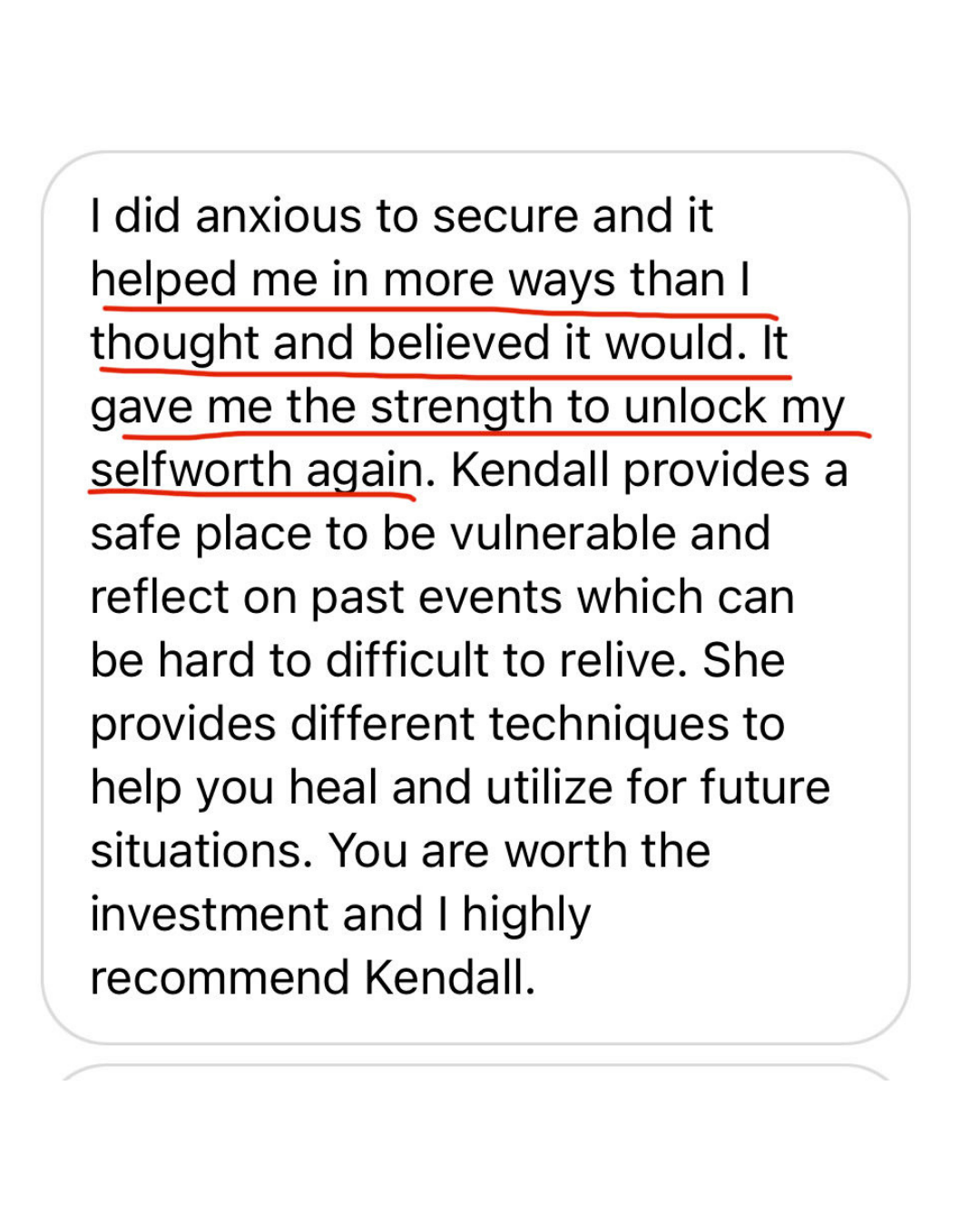 Client testimonial screenshot 2