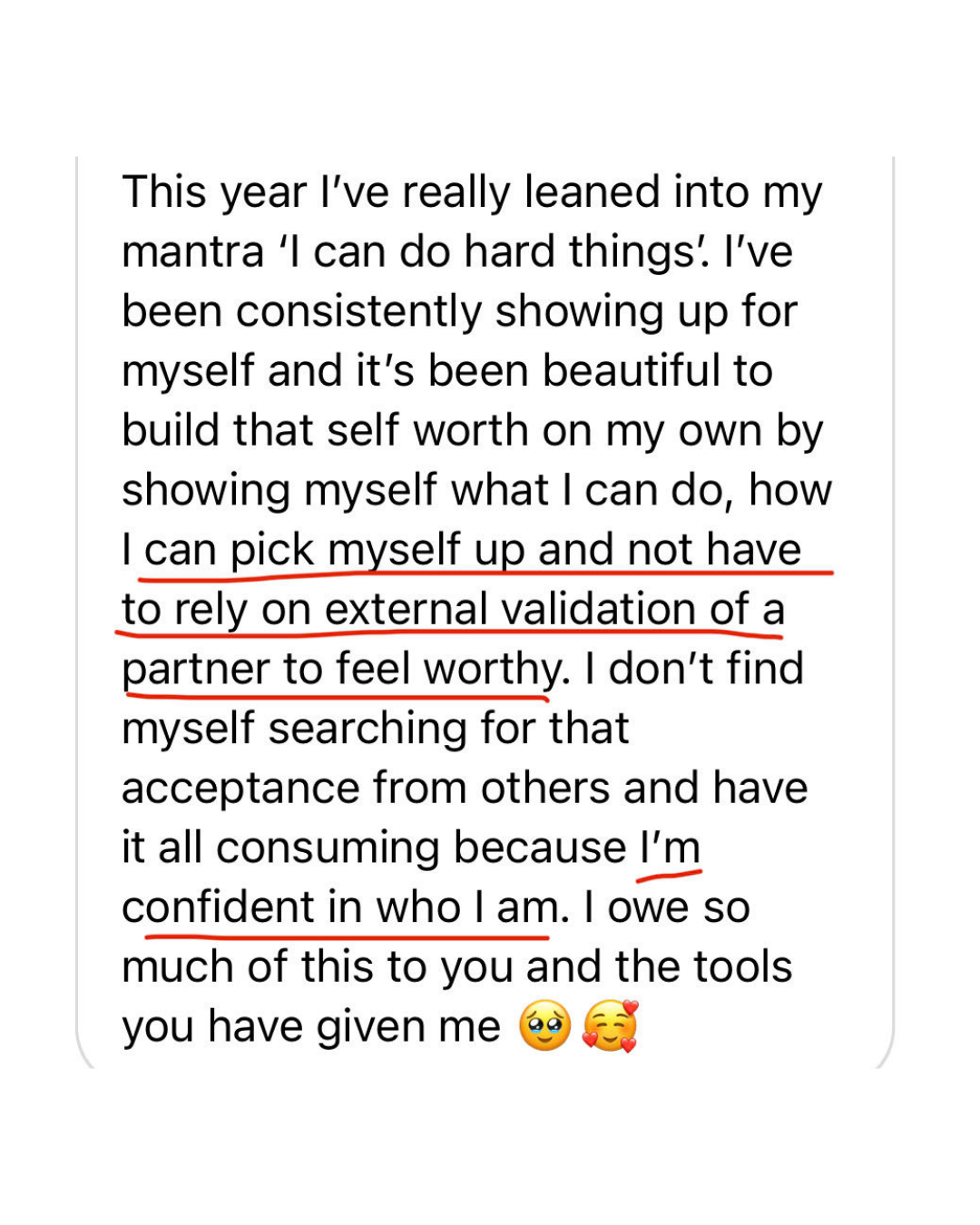 Client testimonial screenshot 3