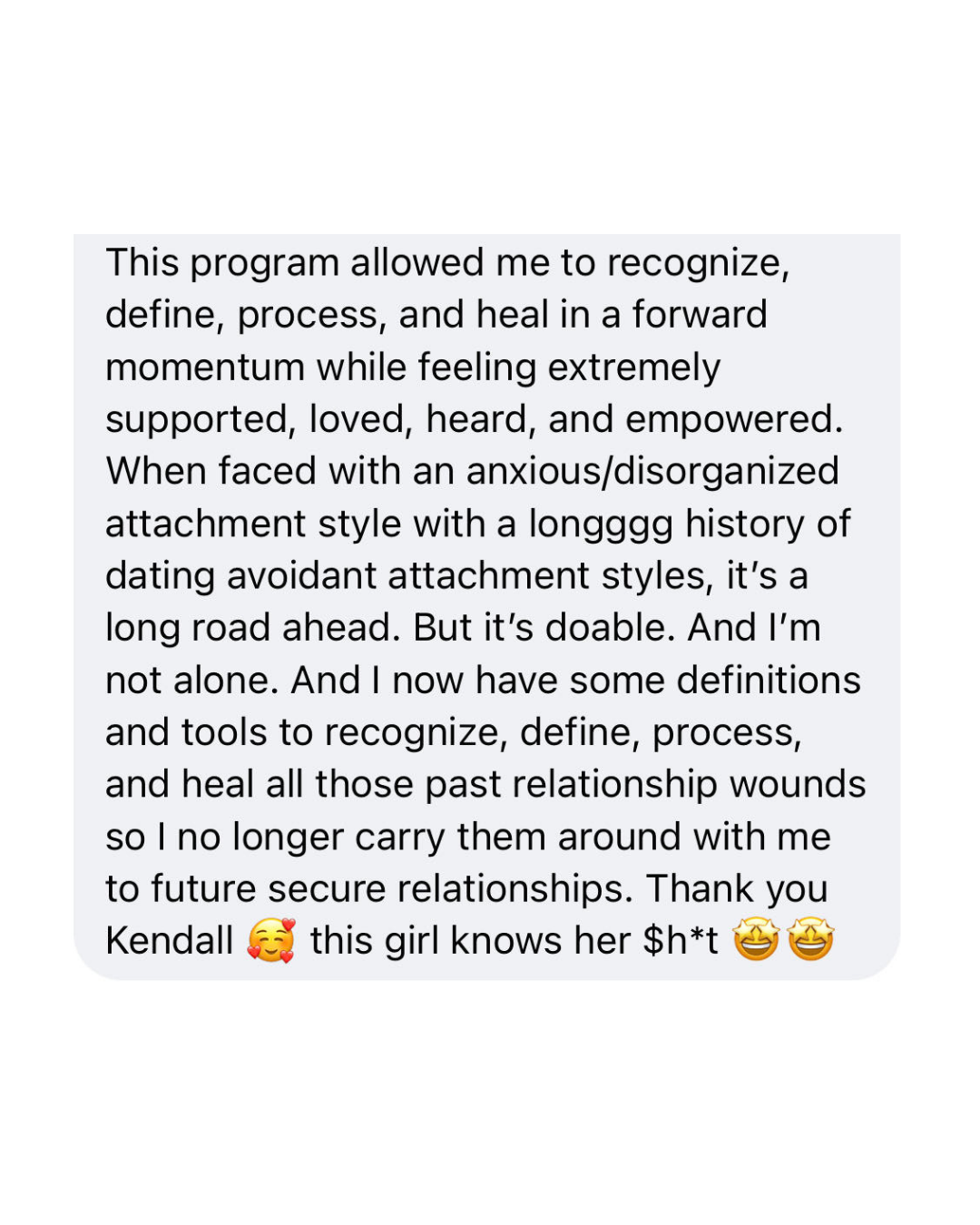 Client testimonial screenshot 5
